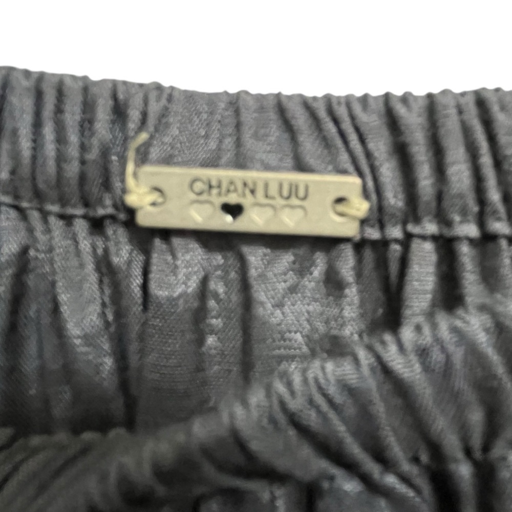 Chan Luu Flowy High Waisted Maxi Gathered Boho Whimsy Goth Prussian Skirt SZ L - Picture 4 of 6